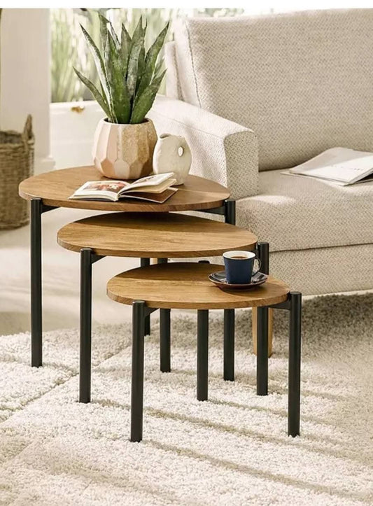 3pcs Oblong shaped Nesting Tables