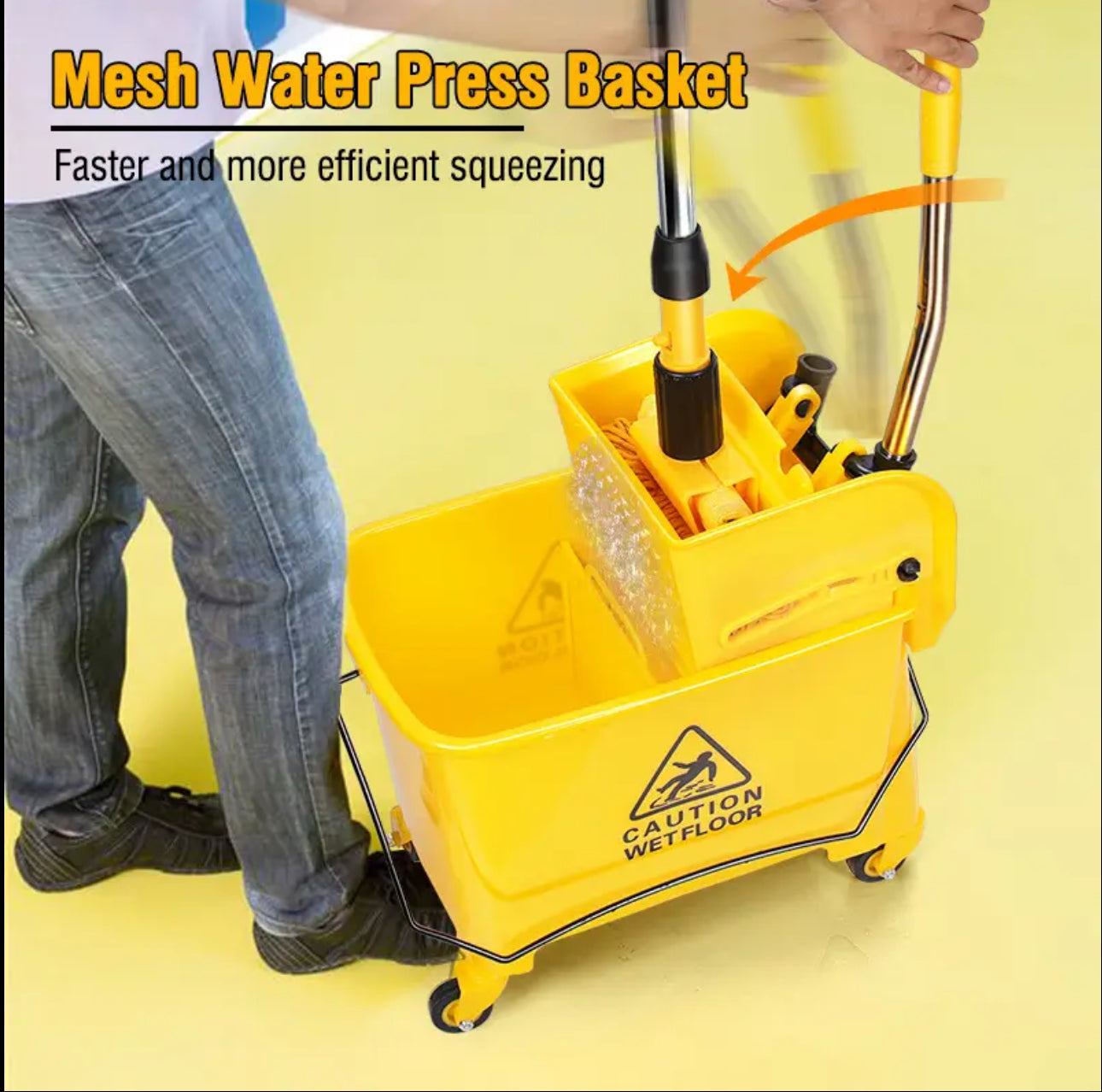 Heavy Duty commercial mop wringer Bucket
With Wheels .