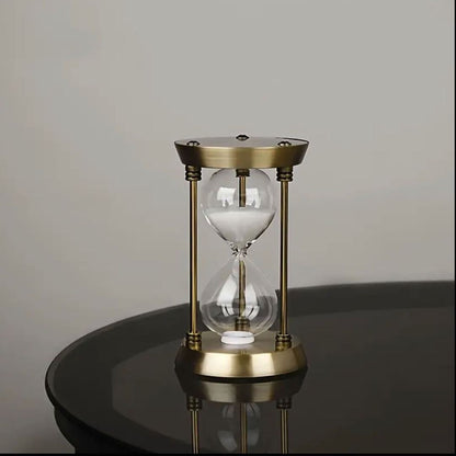 GOLD hour glass 60 minutes glass sand clock timer