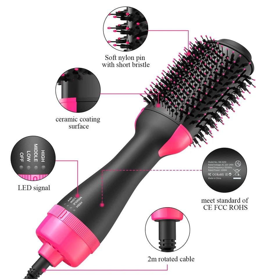 Electric hair straightener brush / dryer