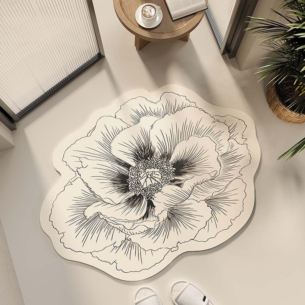 Bathroom absorbent diatom mud doormat