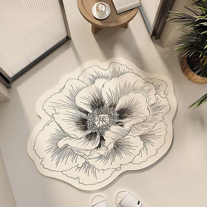 Bathroom absorbent diatom mud doormat