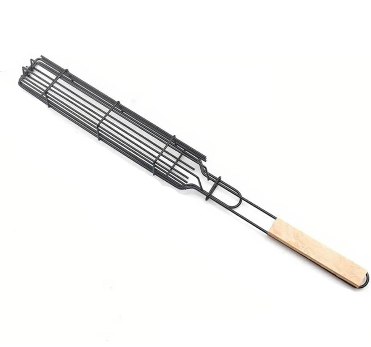 1 pc Barbecue wooden handle durable high-quality reusable strong stainless rack