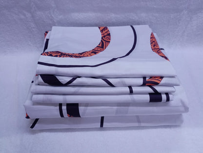 Two flat bedsheet both floral and 4 pillowcases cases size 6*7