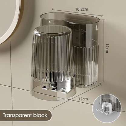 Toothbrush holders with gaggle cup.