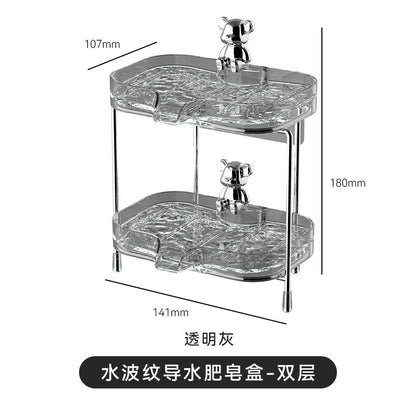Light luxury double layer soap holder