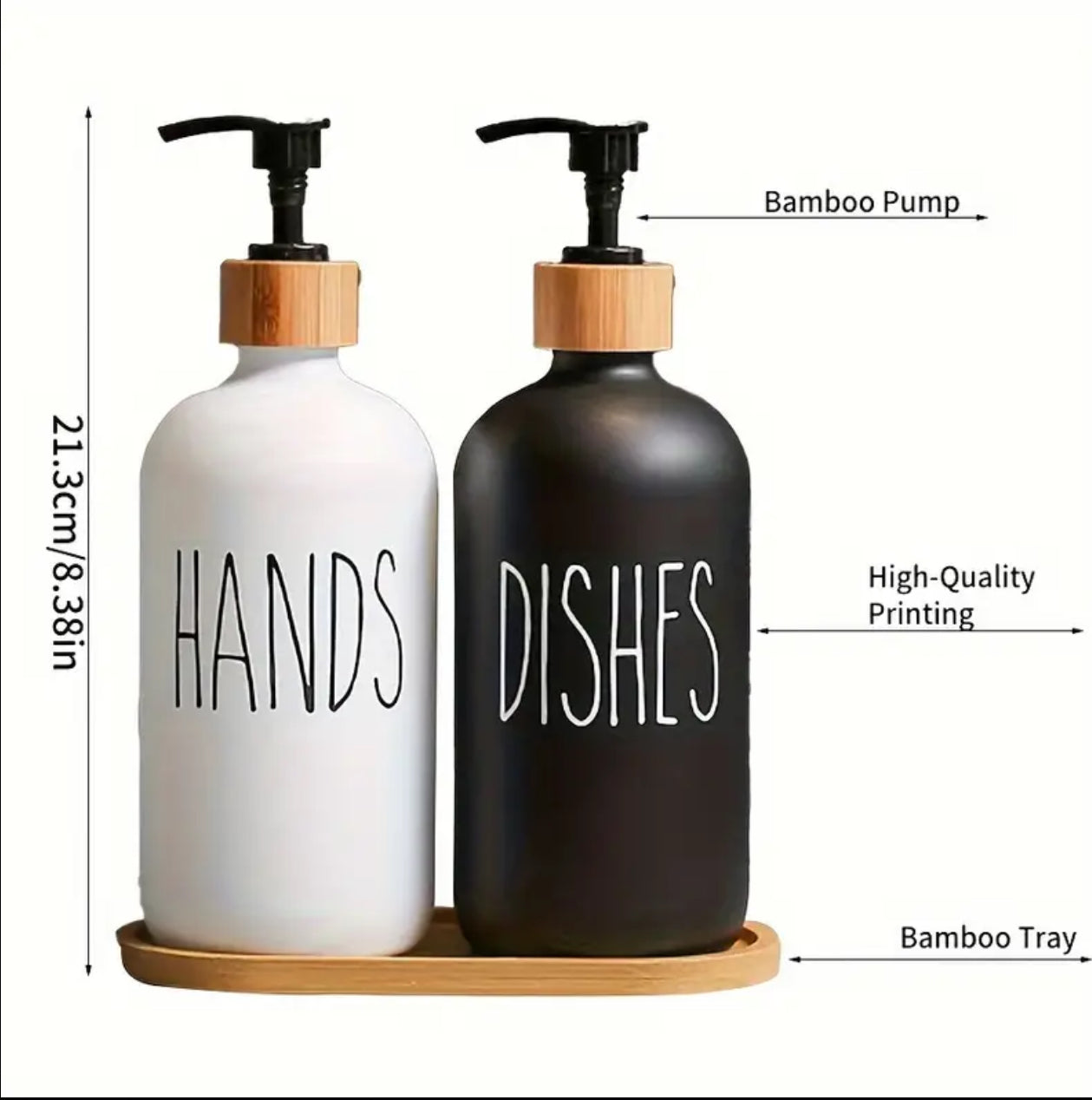 3 pc /  set hand and soap dispenser