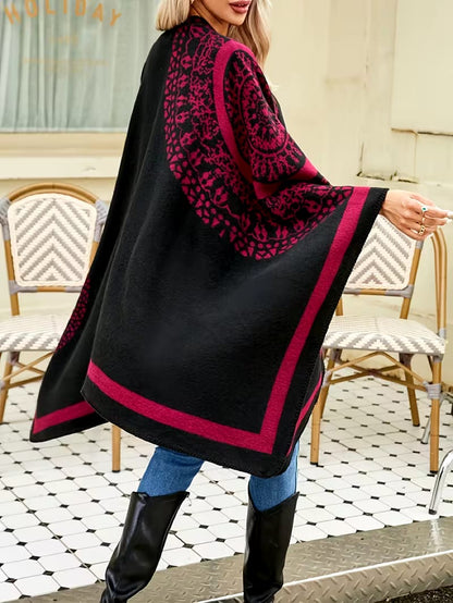 Women's floral wrap shawl/poncho