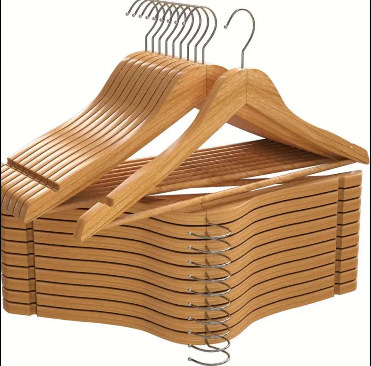 10pcs Wooden Clothes Hangers