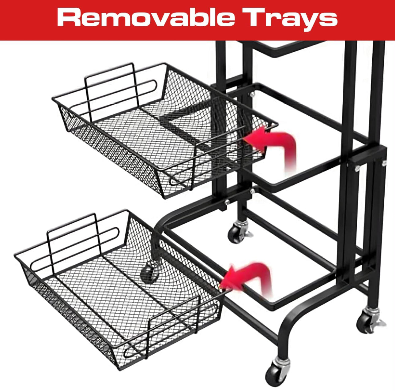 Three layer foldable metallic Rack