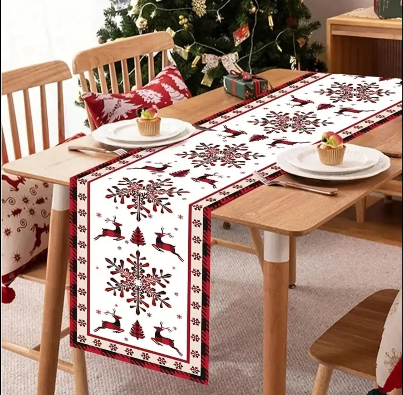 Christmas themed table runners.