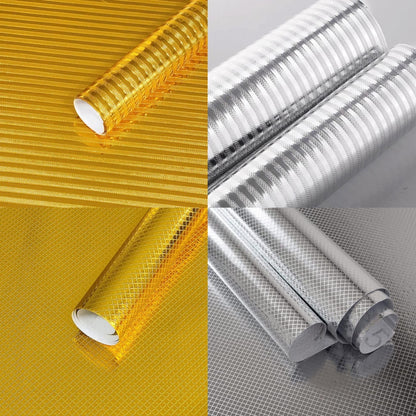 Modern Kitchen Oil-proof Self Adhesive Aluminum Foil Cabinet Contact Wallpapers