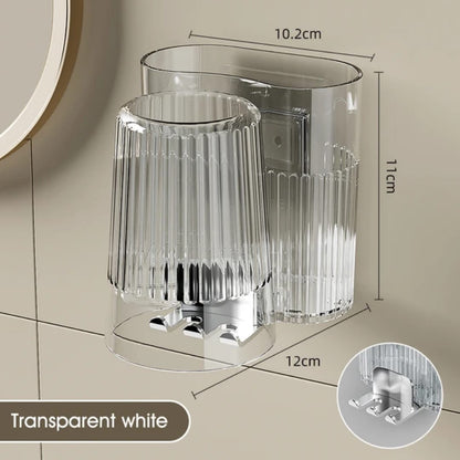 Toothbrush holders with gaggle cup.