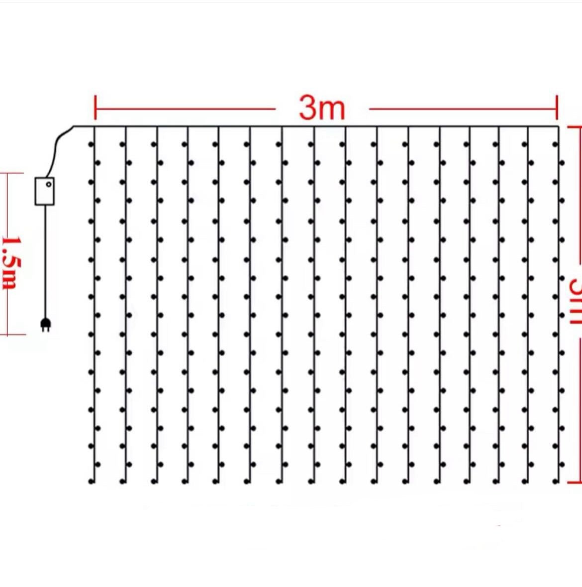 300 LED Window Curtain lights