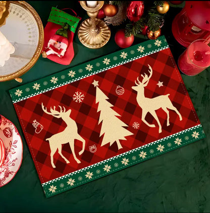 1pc Christmas Placemats For Dining Table