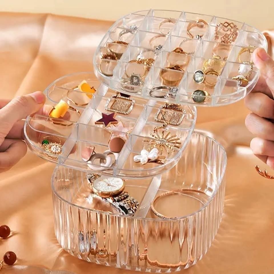 Jewellery storage box
3 layer acrylic  jewellery organiser