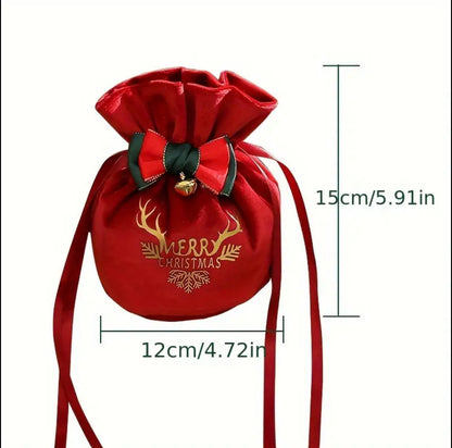 Christmas velvet candy /  Gift Drawstring bag