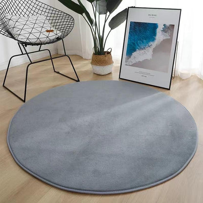 Round Carpet Soft Fleece Mat Anti-Slip Area Rug