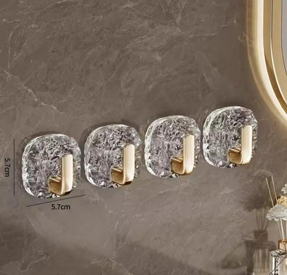 Acrylic wall mounted self adhesive hooks 4pcs