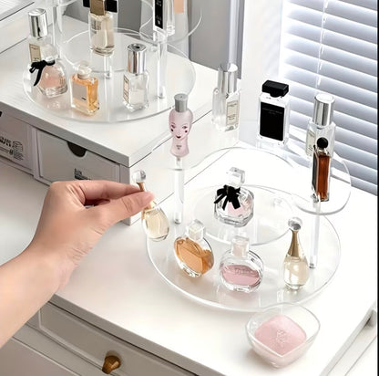 Acrylic round perfume display rack