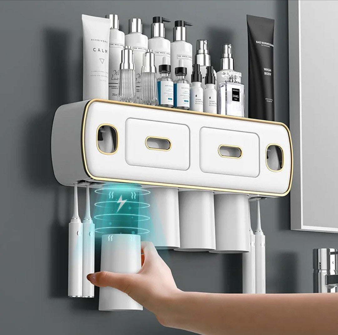 Wall Mounted Self-adhesive Toothpaste/toothbrush holder