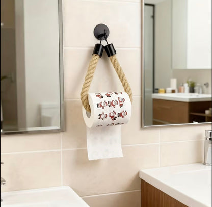 Antique Vintage Hemp Rope Tissue Holder