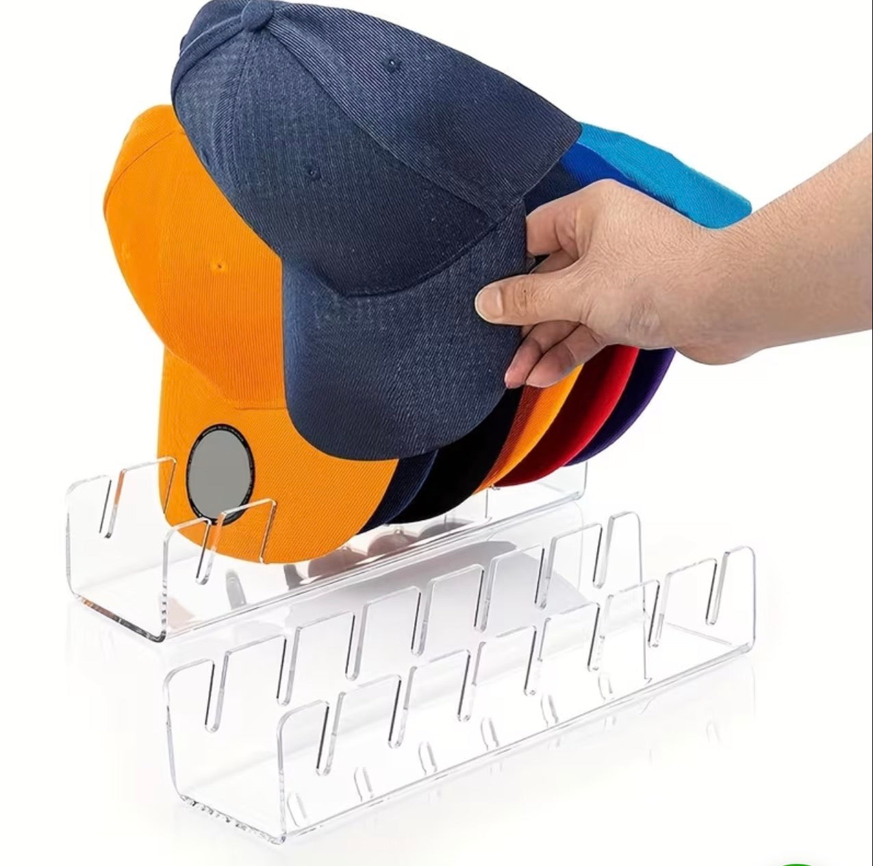 Baseball Cap Display Rack Acrylic Cap Storage Rack With Slots
