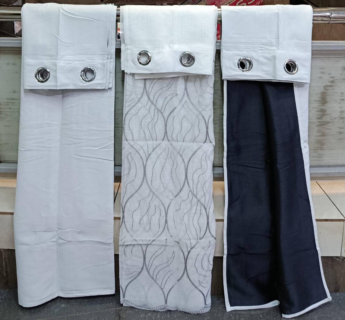 3 in 1 Curtains & Drapes Set