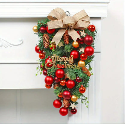 Christmas Red wreath front door hanging decoration