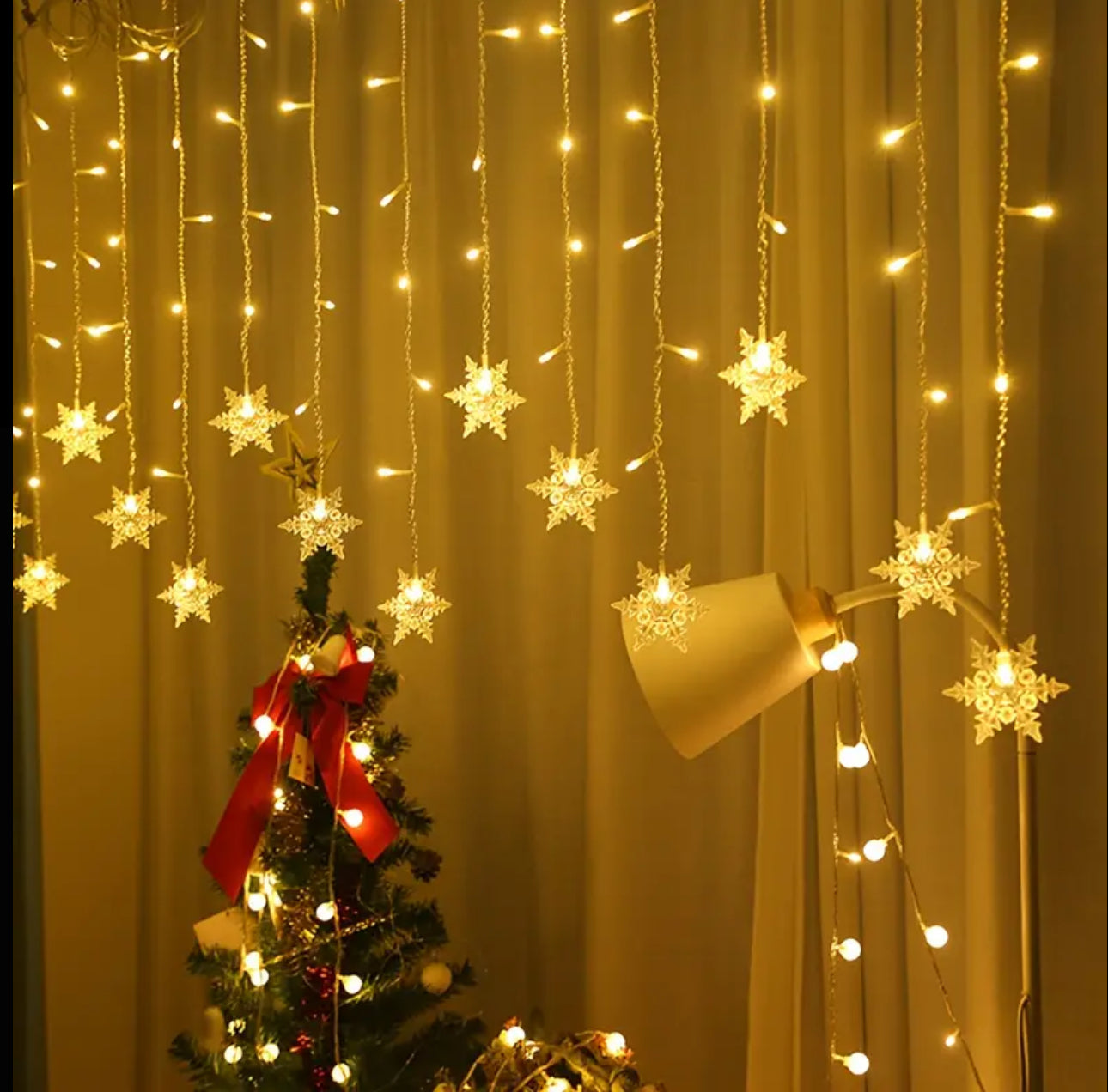 4M LED Christmas curtain light garland decorations*