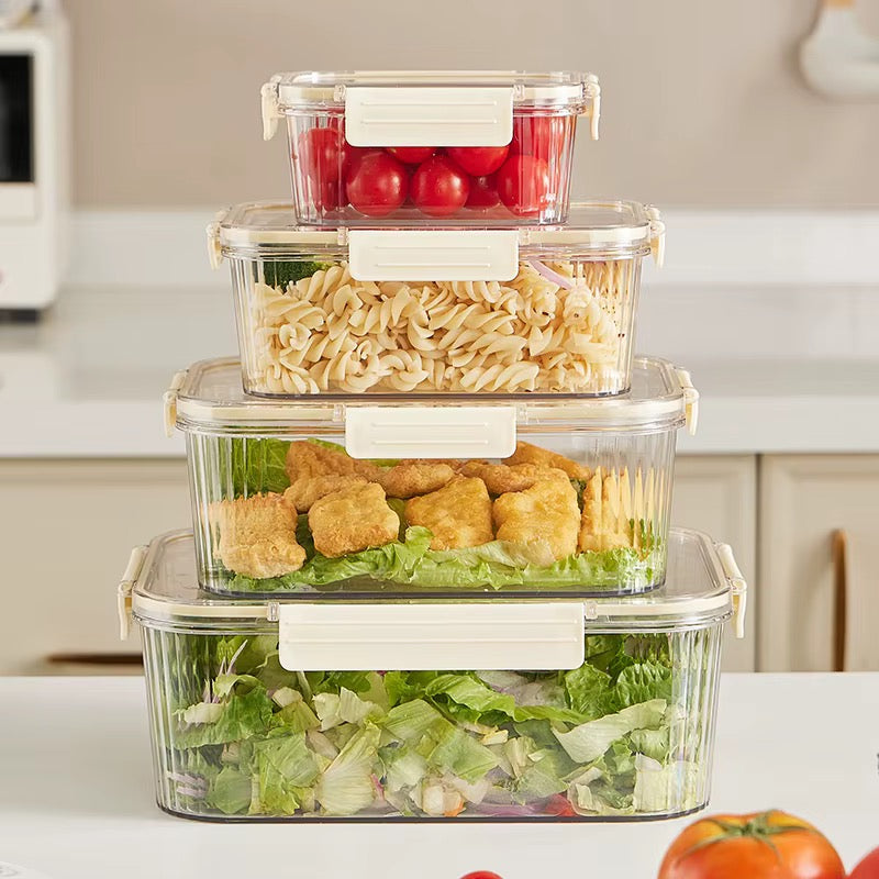 4pcs \ set Stackable Multipurpose Food Storage Containers Organizers / Fridge containers organizers