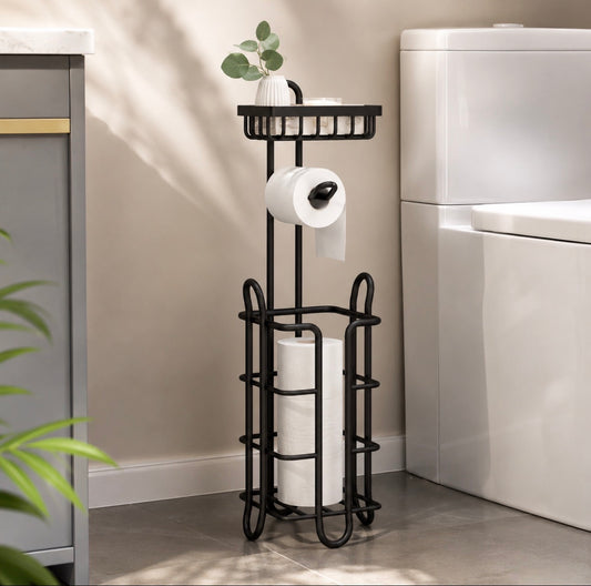 Heavy-Duty Toilet Paper Holder Stand