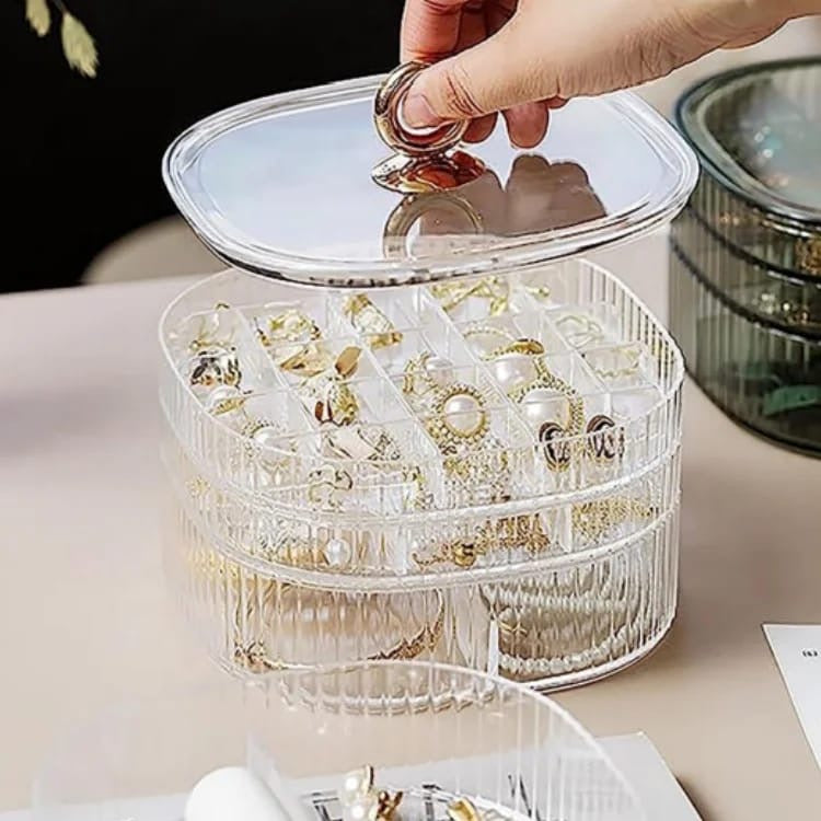 Multi layer acrylic jewelry organizer