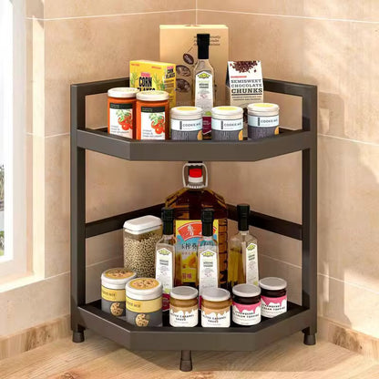 2Tier Multifunctional Countertop Kitchen Corner Storage Rack/Spice Rack