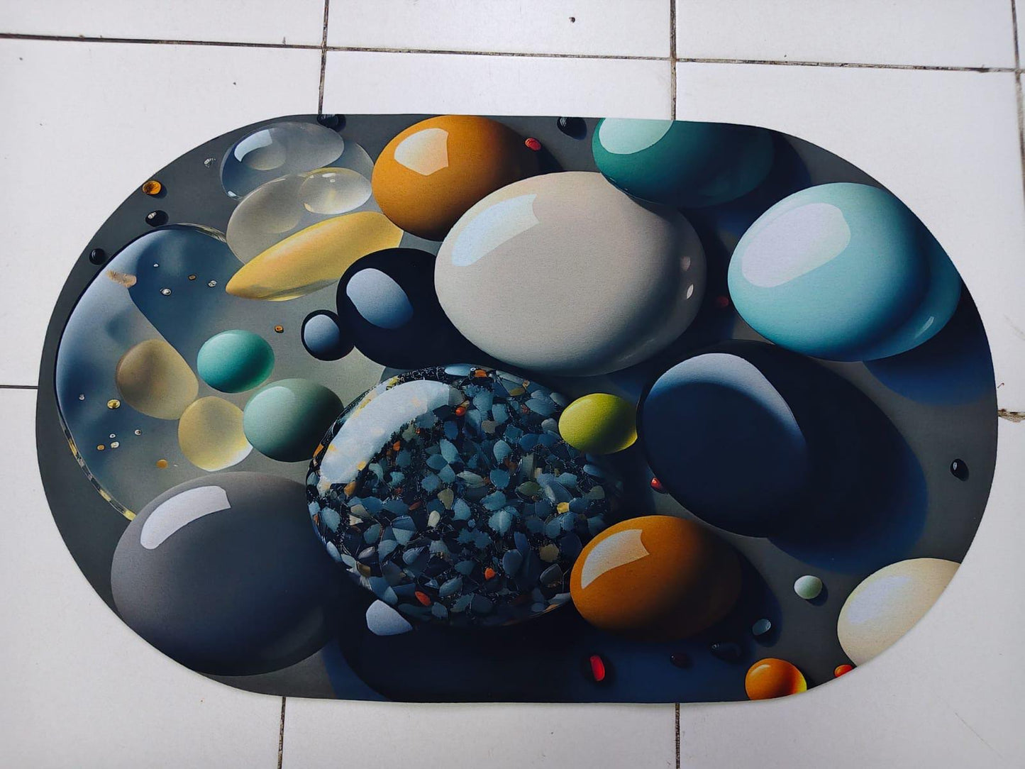 Rubber bathroom mats