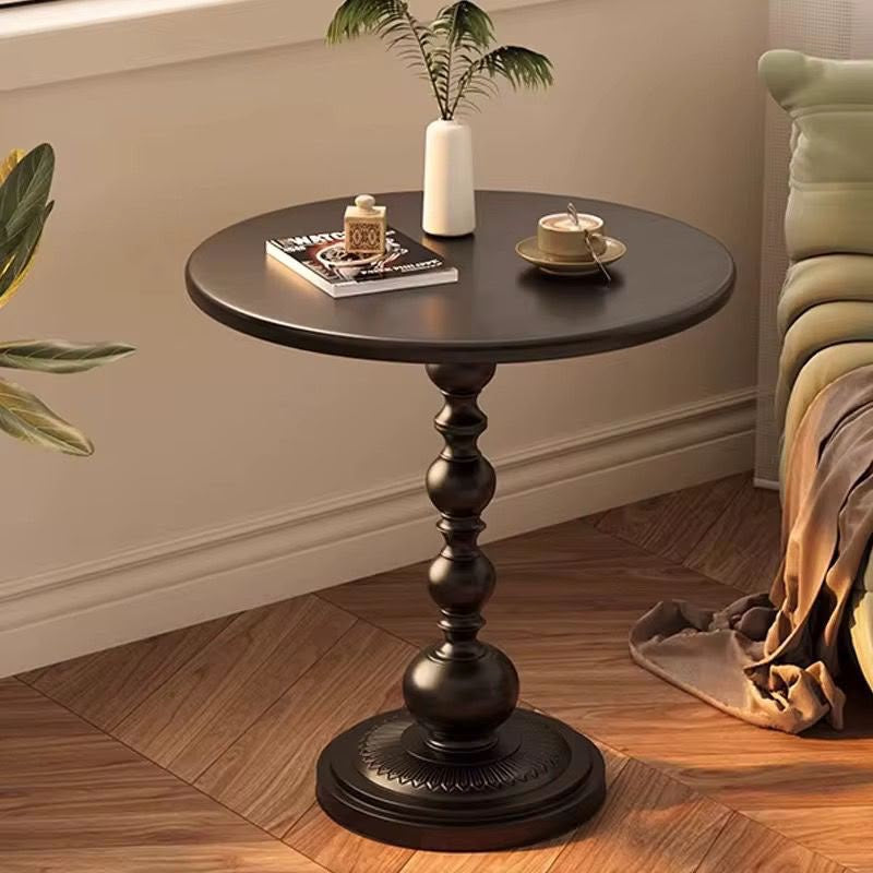 Retro Iron Pedestal Side Table