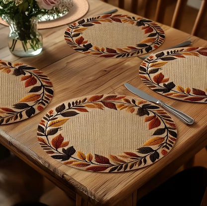 Non-woven round placemat kitchen dinning table mat.