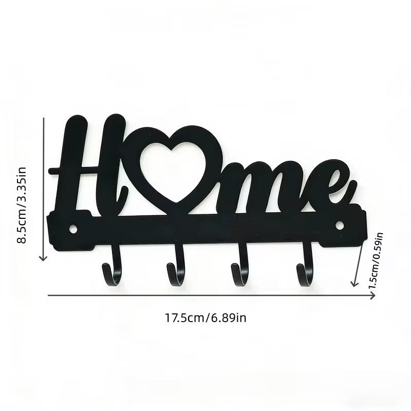 Aluminum Metal Wall Art No Drill Adhesive Key Holder Entryway Home Decor