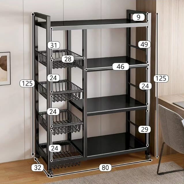 Multifunctional Strong metallic Kitchen rack
