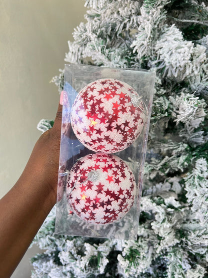 10cm big Christmas decorated balls