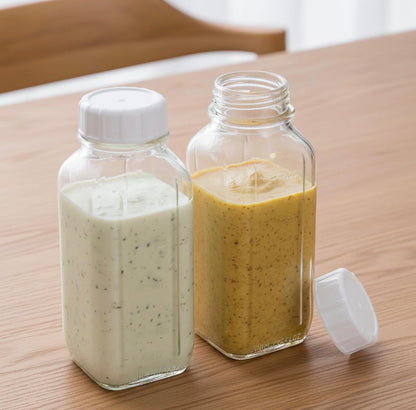 4 pcs reusable glass bottles