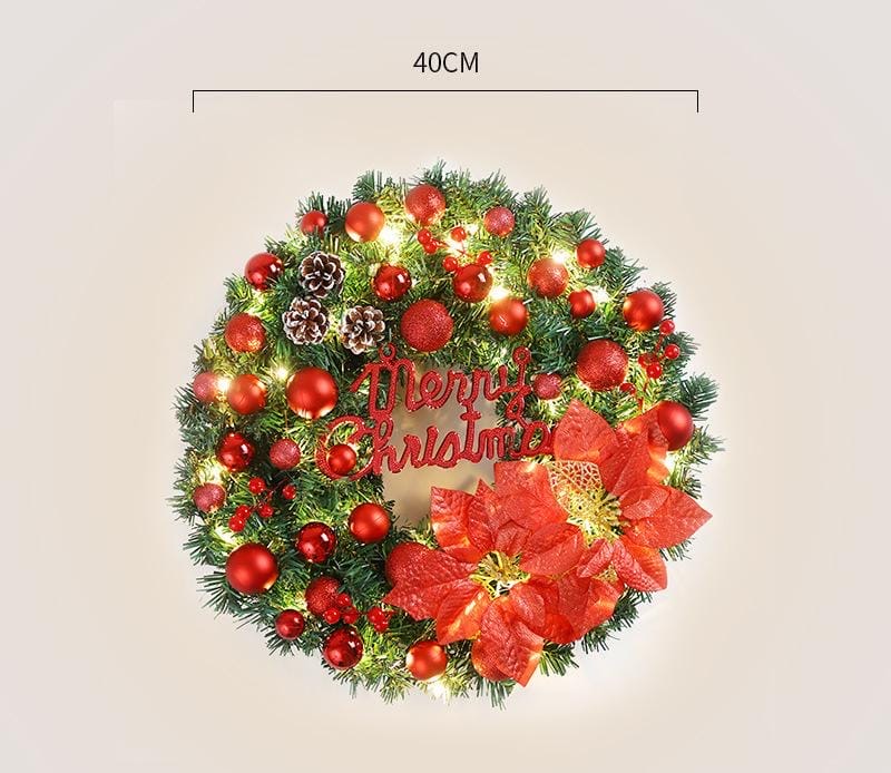 40cm Christmas wreath with lights