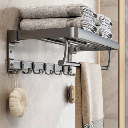 Heavy duty towel organizer with hanging hooks