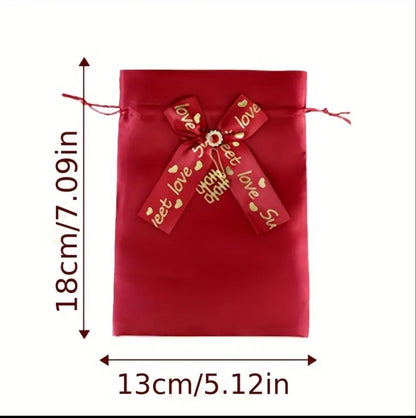 Christmas velvet Gift Drawstring bag