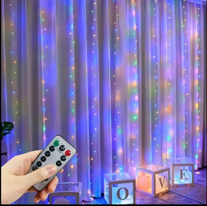 3M×3M CURTAIN LIGHTS WITH REMOTE