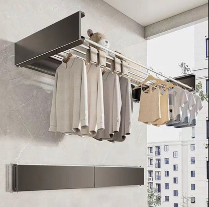 100cm Long Invisible Folding Wall Mounted Clothes Drying Rack