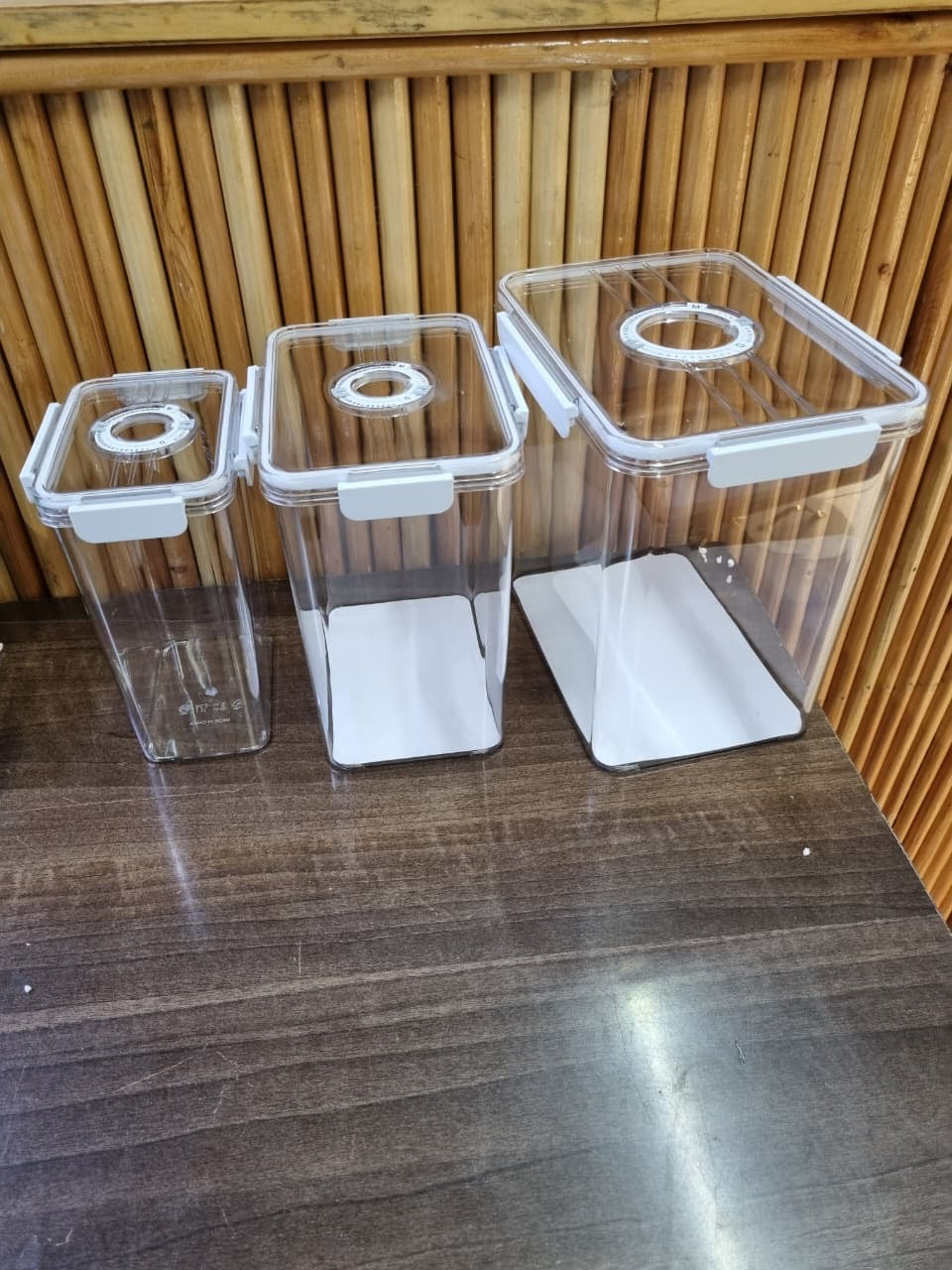 3 pcs acrylic storage containers