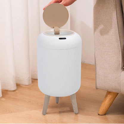 Round Intelligent Sensing Home Open Top Pressing Type 8L Large Capacity Storage Bucket with Legs