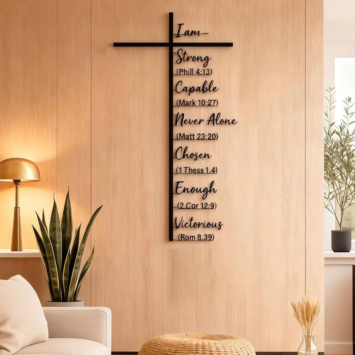 Metal Cross biblical scriptures Artistic wall decor