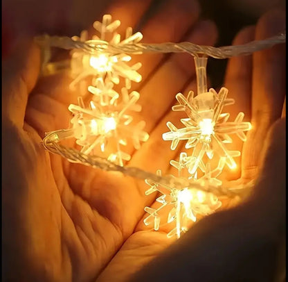 Snow shaped christmas lights